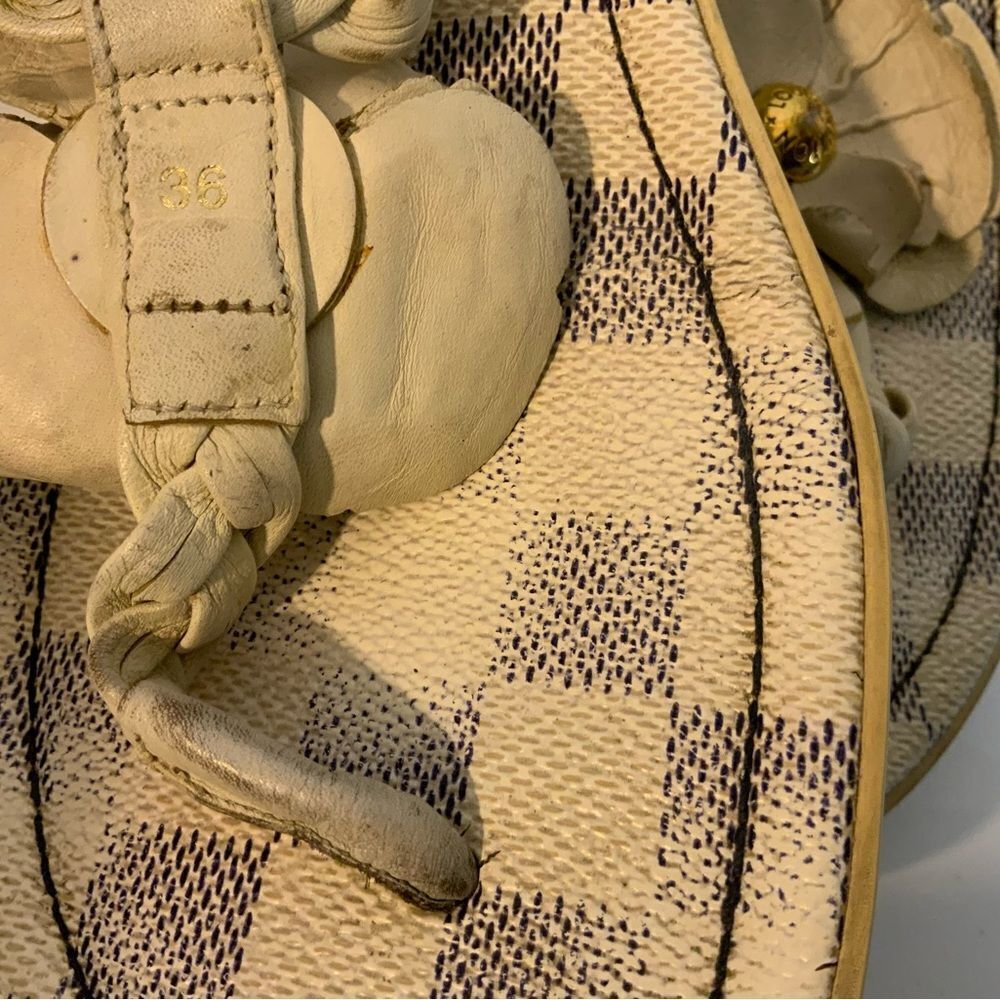 LOUIS VUITTON Azur Damier Flower Thames Thong Sandals Size 36 6 - Picture 8 of 8